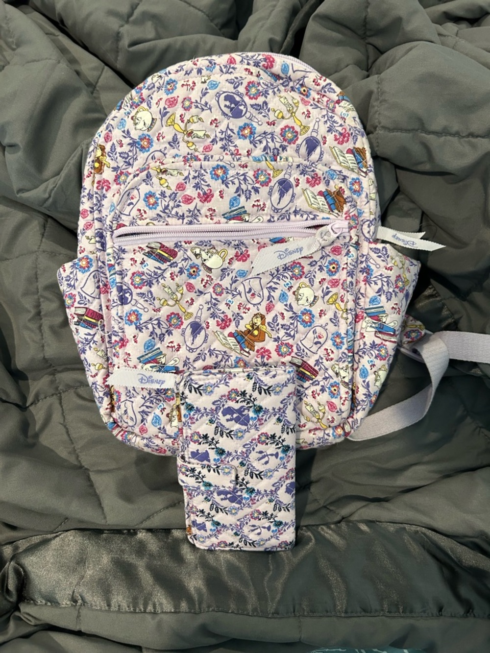 Disney Vera Bradley Floral Belle Mini Backpack and Wallet